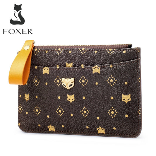 FOXER Wallet Embossing Mini Card Holder