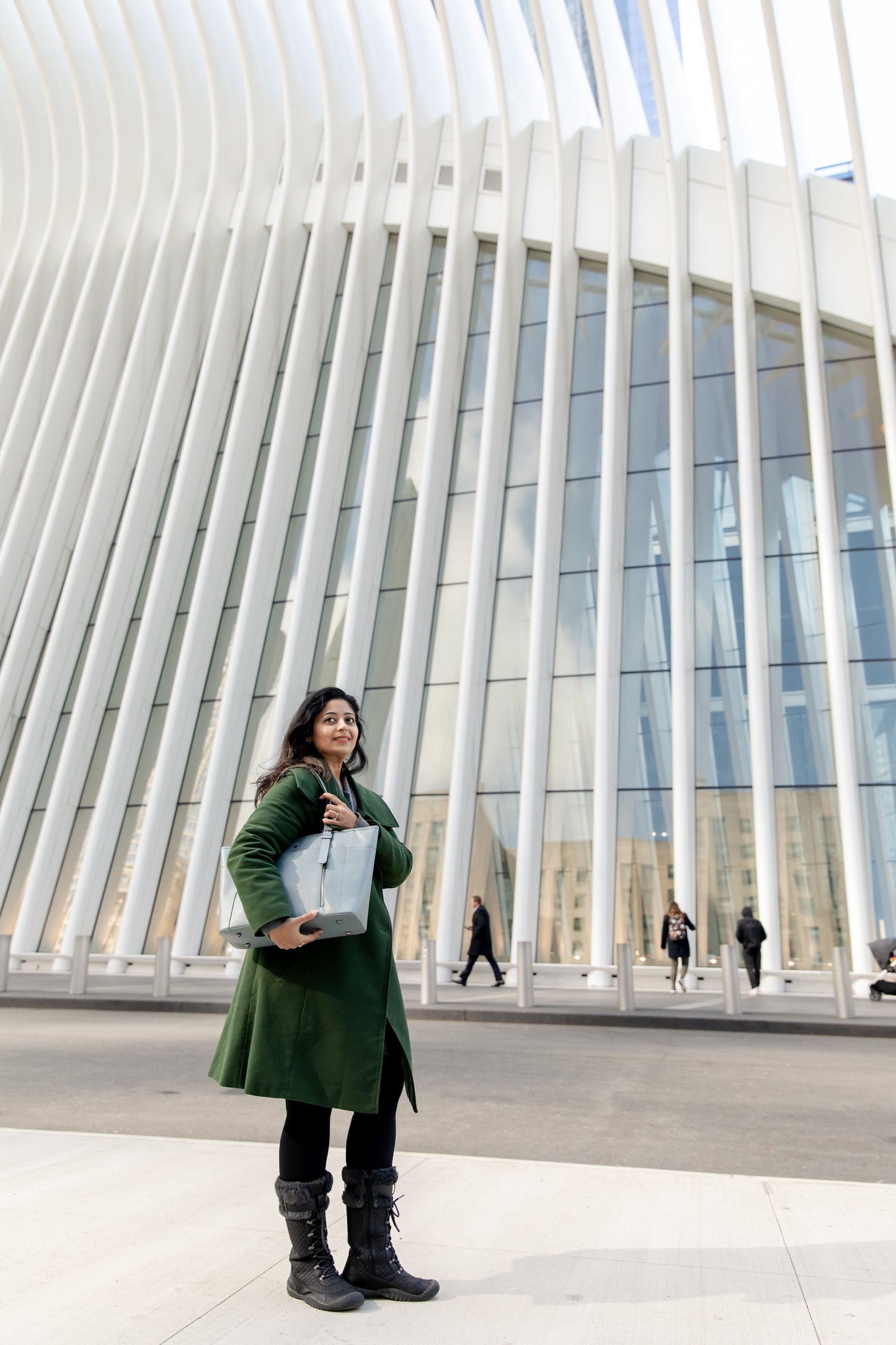 Miley - Blue Grey Vegan Leather Laptop Bag