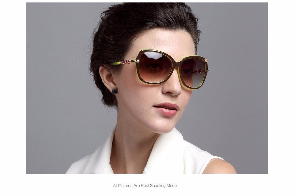 AOUBOU 2023 Luxury Diamond Pearl Polarized Sunglasses UV400