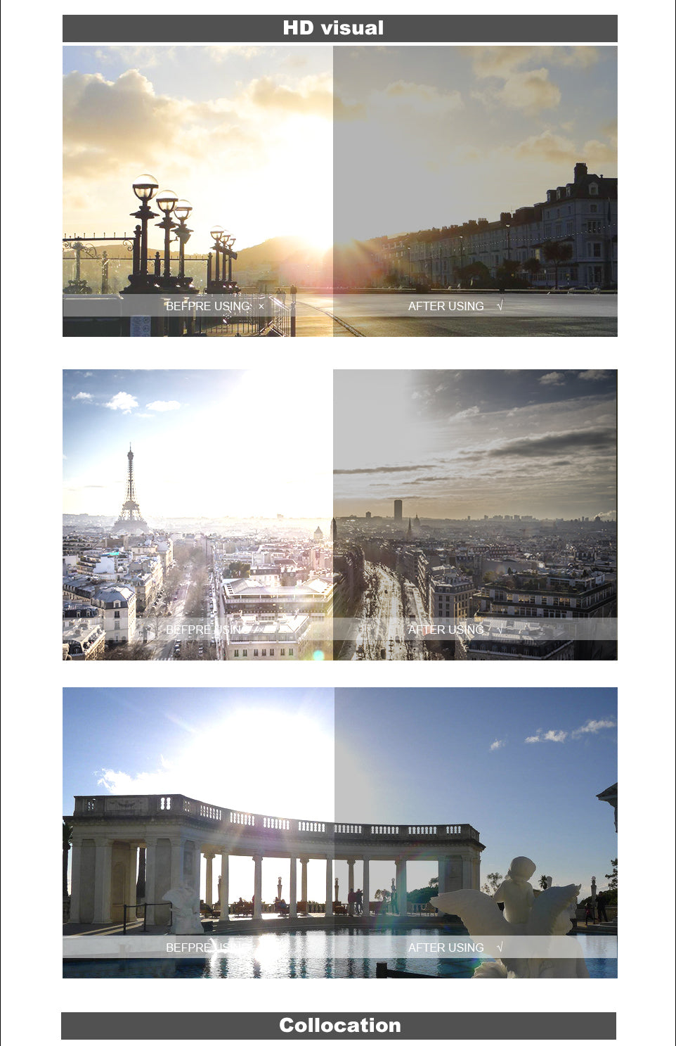 AOUBOU 2023 Luxury Diamond Pearl Polarized Sunglasses UV400