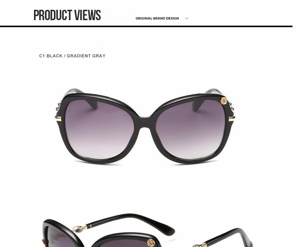 AOUBOU 2023 Luxury Diamond Pearl Polarized Sunglasses UV400