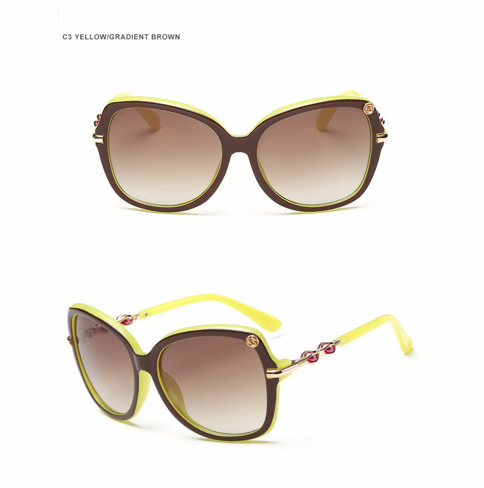 AOUBOU 2023 Luxury Diamond Pearl Polarized Sunglasses UV400