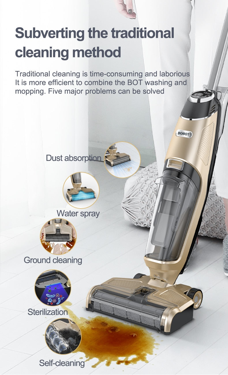 BOBOT DEEP 832 Cordless Floor Washer Vacuum with UV Sterilizer