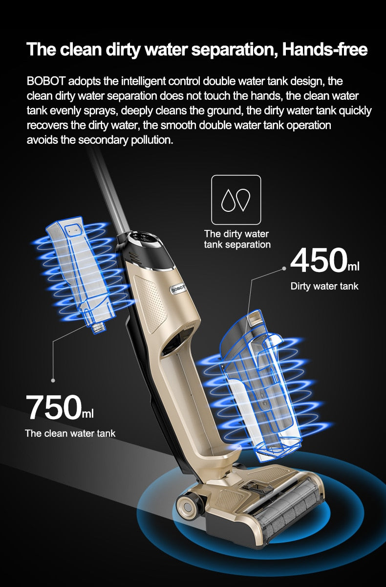 BOBOT DEEP 832 Cordless Floor Washer Vacuum with UV Sterilizer