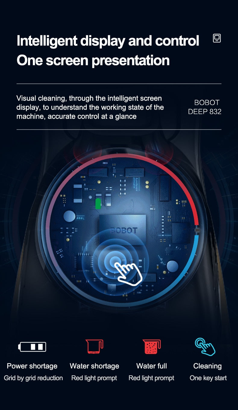 BOBOT DEEP 832 Cordless Floor Washer Vacuum with UV Sterilizer