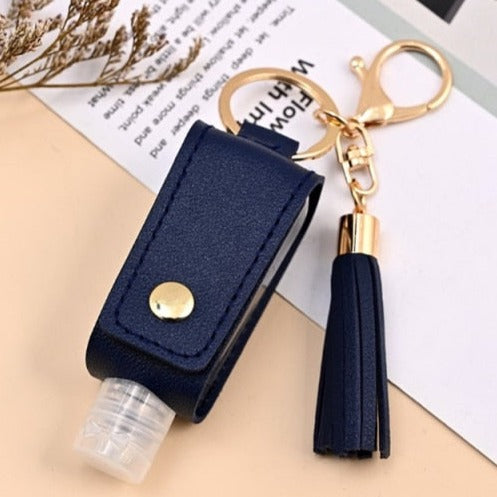 Sanitizer Spray Bottle Leather Holders with Keychain