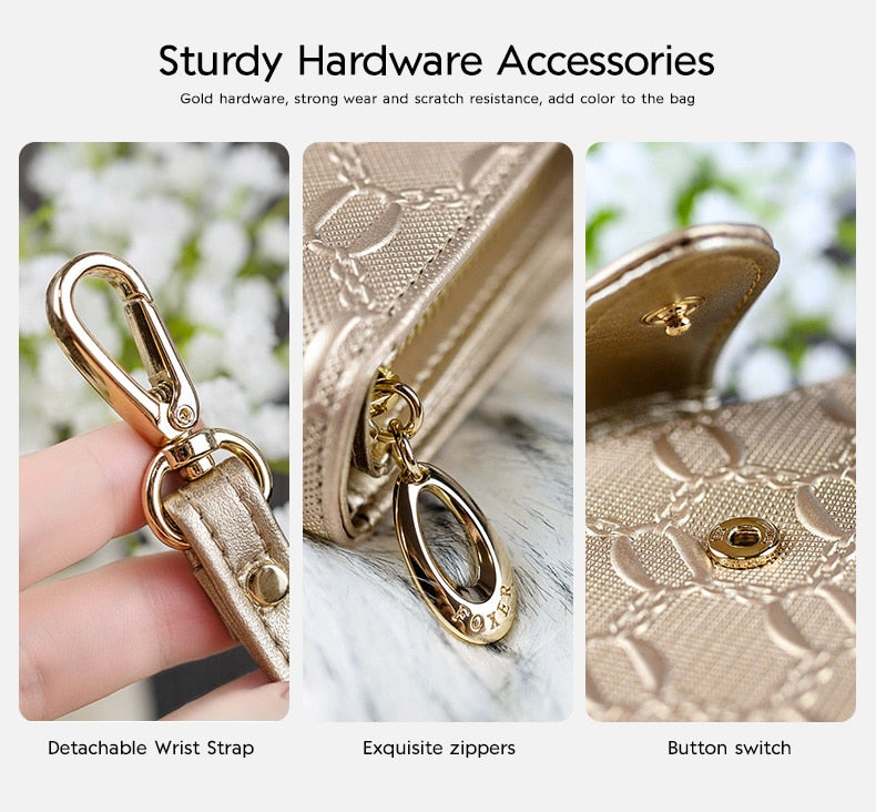 FOXER - Stylish Leather Phone Wristlet Wallet