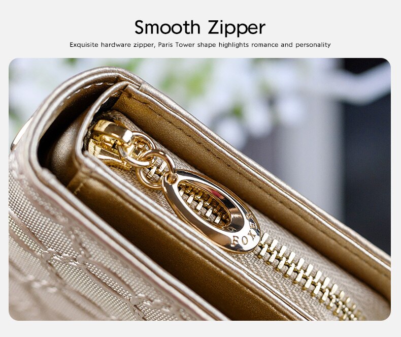 FOXER - Stylish Leather Phone Wristlet Wallet