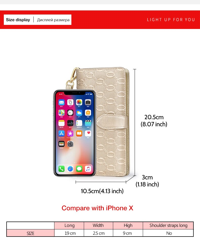 FOXER - Stylish Leather Phone Wristlet Wallet