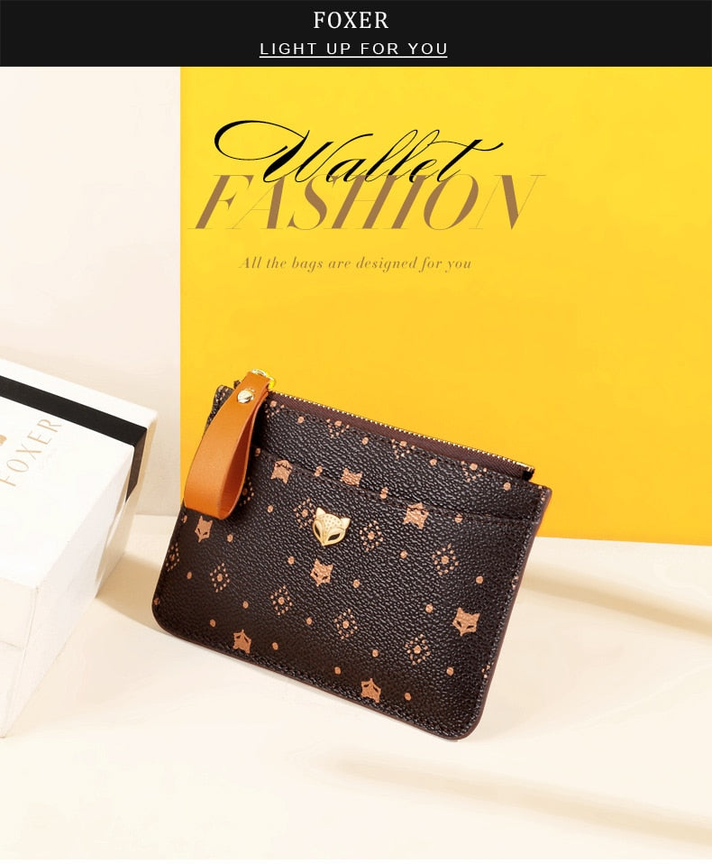 FOXER Wallet Embossing Mini Card Holder