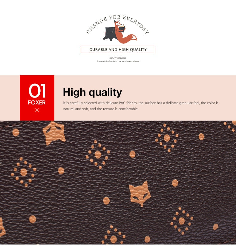 FOXER Wallet Embossing Mini Card Holder