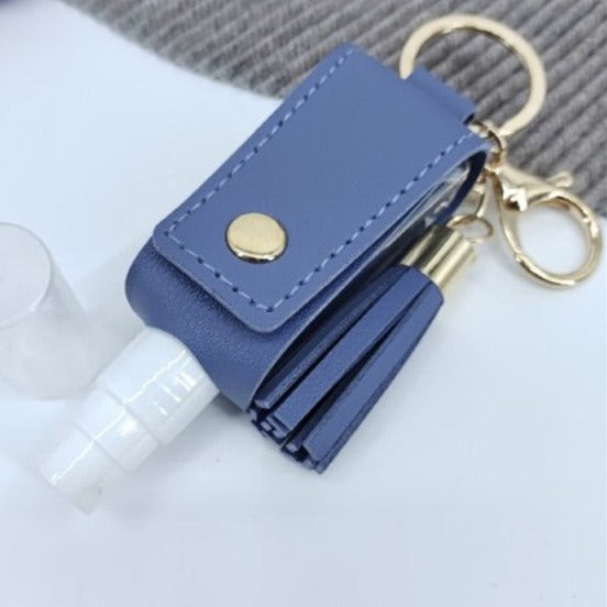 Sanitizer Spray Bottle Leather Holders with Keychain