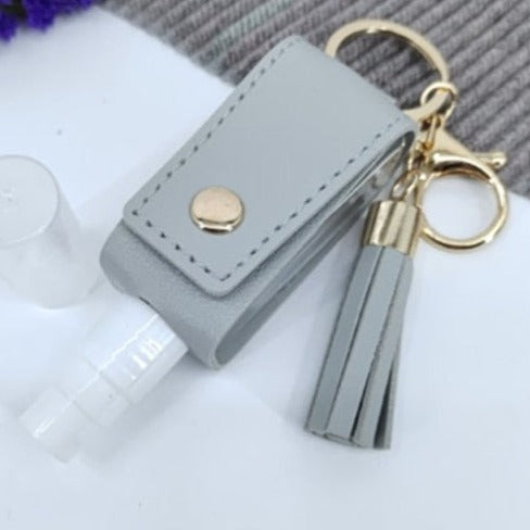Sanitizer Spray Bottle Leather Holders with Keychain
