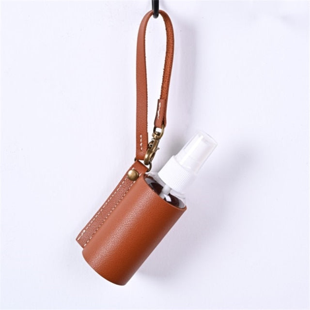 Leather Upright/Hanging Sanitizer Bottle Holders 30ml