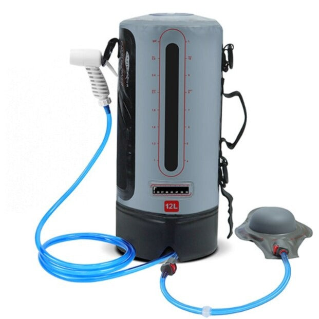 12L Solar Heating Camping Beach Shower Bag with Pressure Pump