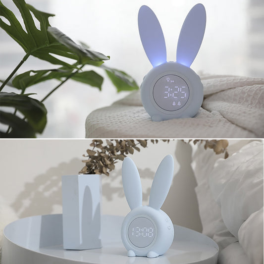 Cute Bunny Ear LED Digital Alarm Clock