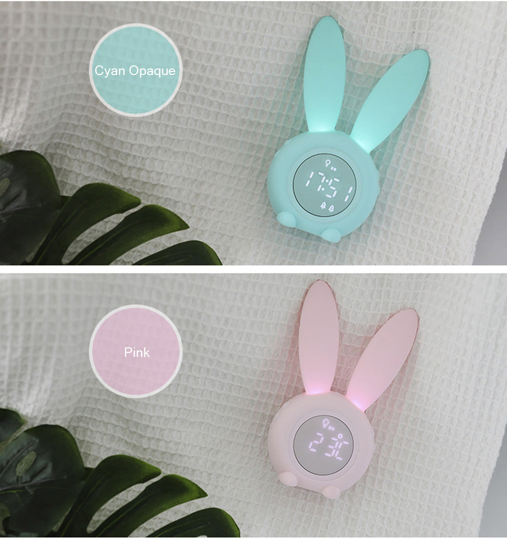 Cute Bunny Ear LED Digital Alarm Clock