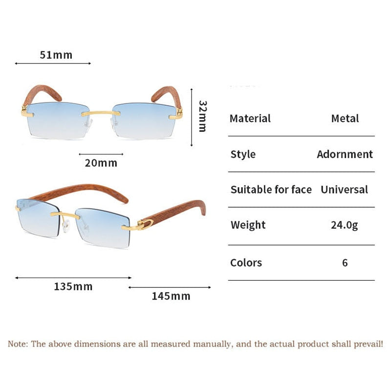 Retro Wood Sunglasses Luxury Vintage UV400