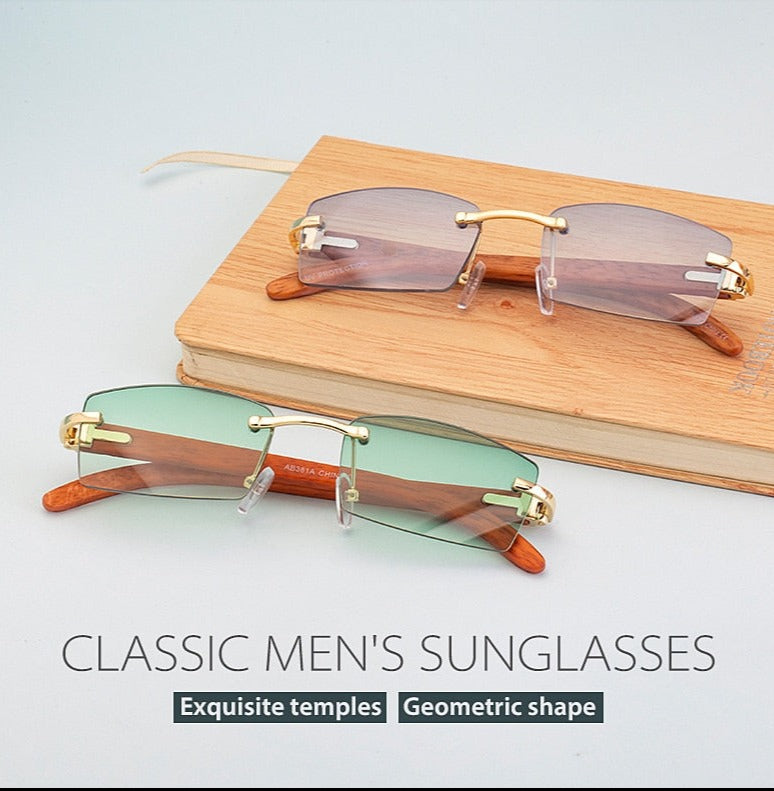 Retro Wood Sunglasses Luxury Vintage UV400