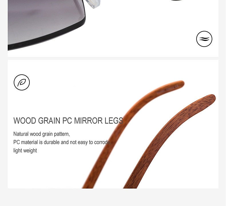 Retro Wood Sunglasses Luxury Vintage UV400