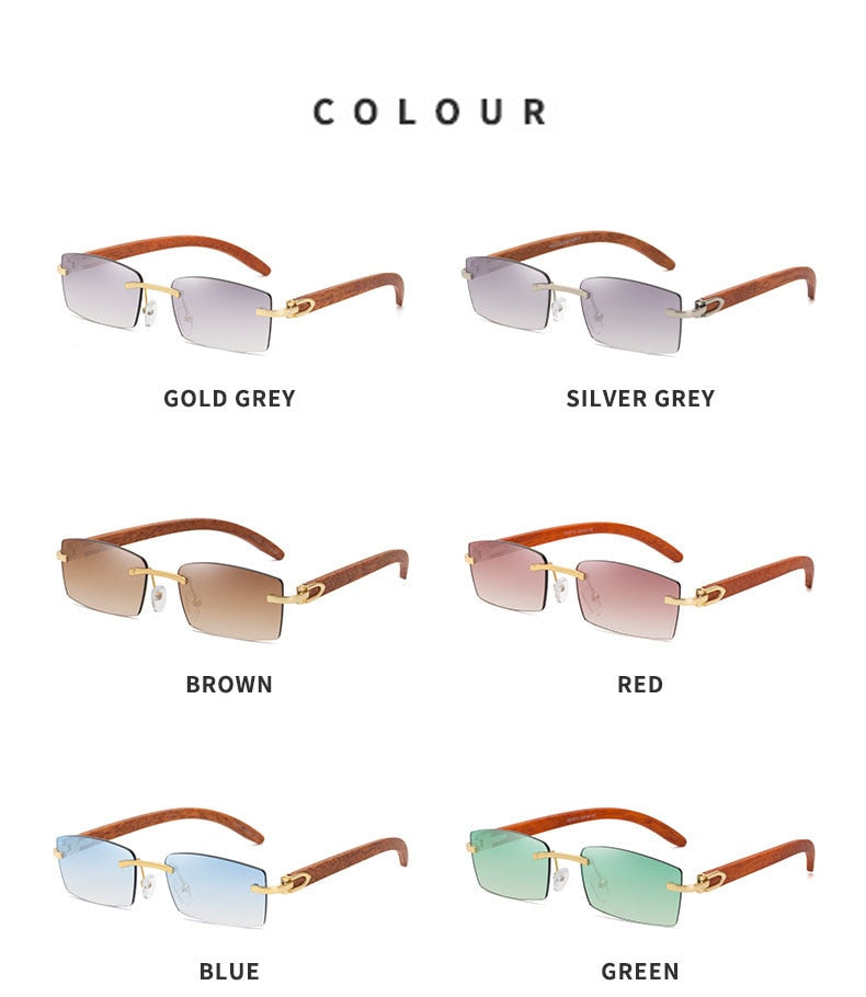 Retro Wood Sunglasses Luxury Vintage UV400