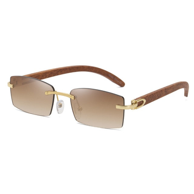 Retro Wood Sunglasses Luxury Vintage UV400