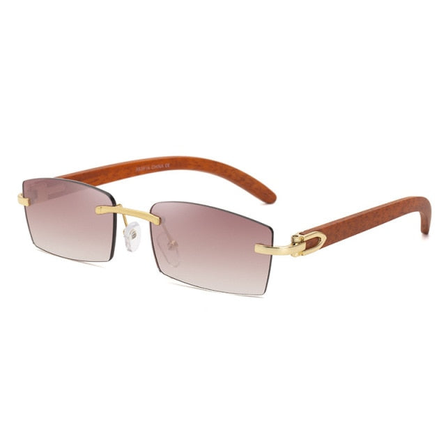Retro Wood Sunglasses Luxury Vintage UV400